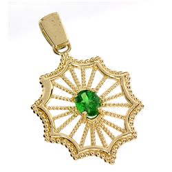 APP: 1.6k 14 kt Gold 0.45CT Oval Cut Tsavorite Pendant