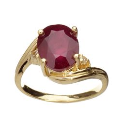 APP: 4.8k 14 kt. Gold, 3.65CT Ruby And Topaz Ring