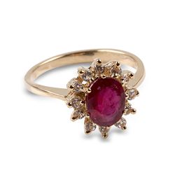 APP: 1.5k 14 kt. Gold, 1.81CT Ruby And Whte Sapphire Ring