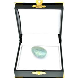 APP: 1k 50.64CT Oval Cut Cabochon Natural Aquamarine Gemstone