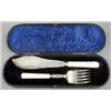 Image 1 : SILVER - A pair of Victorian ivory hafted fish servers, engraved with trailing ivy, Harrison Bro...