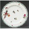 Image 1 : CHELSEA - A Chelsea plate, with fluted well painted with scattered flower spray and sprigs, the...