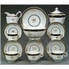 Image 1 : WORCESTER - A Barr Worcester part tea and coffee service, gilt with leaf sprays and with dark bl...