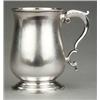 Image 1 : SILVER - A George III mug, of plain baluster form, on circular spreading foot, acanthus capped d...