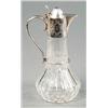 Image 1 : SILVER - A Victorian silver mounted lancet and hobnail cut water jug, of baluster form, with sta...
