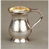 Image 1 : SILVER - A Scottish Arts and Crafts dram cup, of baluster form, hammer finished, on spreading fo...