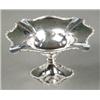 Image 1 : SILVER - An Edwardian shaped circular pedestal dessert stand, gadrooned rim, 4.5in high, 9.25in...