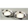 Image 1 : SILVER - A pair of Art Deco circular sweetmeat trays, with pierced stepped handles, the bases in...