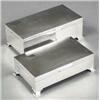 Image 1 : BIJOUTERIE - A silver rectangular cigarette box, on stepped feet, the hinged cover engine turned...