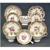 Image 1 : BRITISH PORCELAIN - Three Coalport tea cups and two saucers, painted with central flower sprays,...