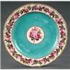 Image 1 : DERBY AND ASSOCIATED FACTORIES - A Derby plate, painted with central triple rose spray with a gi...