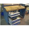 Image 2 : Metal Work Bench with 5 draws and wooden top