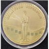 Image 2 : 1 OZ MARILYN MONROE 24K GOLD CLAD ENAMELED COIN