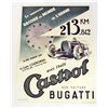 Image 1 : CASTROL SUR VOITURE BUGATTI 8 X 10 GICLEE CANVAS PRINT