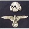 Image 1 : GERMAN NAZI WAFFEN SS OFFICER VISOR CAP EAGLE & SKULL