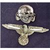 Image 2 : GERMAN NAZI WAFFEN SS OFFICER VISOR CAP EAGLE & SKULL