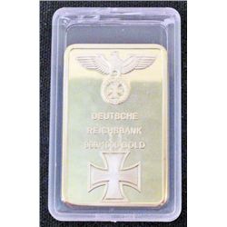 1 OZ GERMAN NAZI IRON CROSS DEUTSCHE REICHSBANK BAR