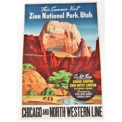 ZION NATL PARK GRAND CANYON 8 X 10 GICLEE CANVAS PRINT