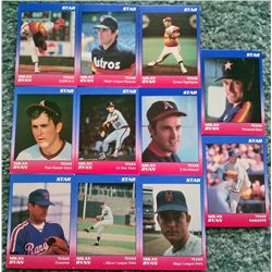 1989 STAR NOLAN RYAN TEXAS RANGERS COMPLETE 11 CARD SET