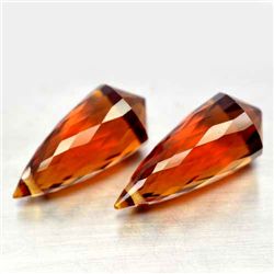 PAIR OF 44.17 CTS GOLDEN ORANGE BRAZILIAN CITRINE