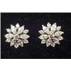 Image 1 : SET OF PLATINUM PLATED CRYSTAL EARRINGS