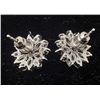 Image 2 : SET OF PLATINUM PLATED CRYSTAL EARRINGS