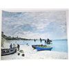 Image 1 : BEACH AT SAINTE ADRESSE BY CLAUDE MONET CANVAS PRINT