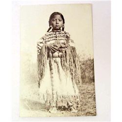 VINTAGE RPPC NATIVE AMERICAN INDIAN KIOWA GIRL PHOTO POSTCARD