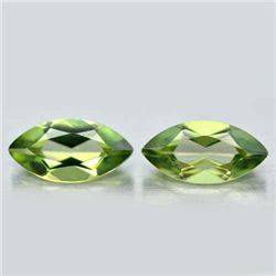 PAIR OF 3.91 CTS GREEN BRAZILIAN TOPAZ