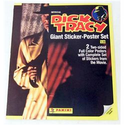 DICK TRACY MOVIE GIANT STICKER & POSTER SET MAGAZINE