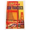 Image 1 : SAN FRANCISCO FLY TWA 8 X 10 GICLEE CANVAS PRINT