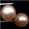 Image 1 : PAIR OF 9.41 CTS PINK CHINESE FRESH PEARLS