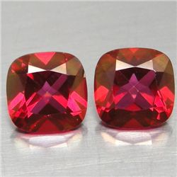 LOT OF 2.27 CTS AZOTIC RED MYSTIC BRAZILIAN TOPAZ 2 PCS