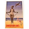 Image 1 : DANISH AIR LINES COPENHAGEN 8 X 10 GICLEE CANVAS PRINT