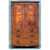 Image 1 : FURNITURE AND DECORATIONS - A George III mahogany gentleman's wardrobe, the five sliding trays e...
