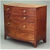 Image 1 : FURNITURE AND DECORATIONS - A Regency mahogany bow front chest, fitted two short and three long...