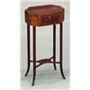 Image 1 : FURNITURE AND DECORATIONS - A Regency needlework table, of canted rectangular form, with crossba...