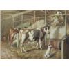 Image 1 : DRAWINGS - William Evans Linton (1878- ) A Safe Refuge, with milkmaid, cattle, terrier and cat,...