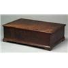 Image 1 : FURNITURE AND DECORATIONS - A George III oak boarded box, with hinged lid, bracket feet, 38in x...