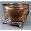 Image 1 : STATUARY, METALWORK, BOXES AND OBJECTS - A 19th century sheet copper boiler, adapted as a fuel b...