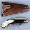 Image 1 : STATUARY, METALWORK, BOXES AND OBJECTS - A 19th century combined percussion pocket pistol and fo...