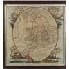 Image 1 : NEEDLEWORK, CARPETS AND RUGS - A George III silk needlework map of England and Wales, 'C. Marsha...
