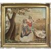 Image 1 : NEEDLEWORK, CARPETS AND RUGS - A George III silk needlework picture, The Discovery Of Moses, wat...