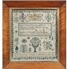 Image 1 : NEEDLEWORK, CARPETS AND RUGS - An early Victorian needlework sampler, 'Martha Kaye, aged 12, 184...