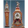 Image 1 : CLOCKS, BAROMETERS, SCIENTIFIC INSTRUMENTS - A brass mounted tulipwood and marquetry pedestal cl...