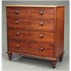 Image 1 : FURNITURE AND DECORATIONS - A Victorian mahogany chest, fitted two short and three long cockbead...