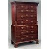 Image 1 : FURNITURE AND DECORATIONS - A good 19th century mahogany Chippendale revival tallboy, fitted two...