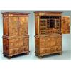 Image 1 : FURNITURE AND DECORATIONS - A William III walnut parquetry cabinet-on-chest, the interior with c...