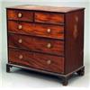 Image 1 : FURNITURE AND DECORATIONS - A George III mahogany chest, fitted two short and three long graduat...