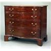 Image 1 : FURNITURE AND DECORATIONS - An early George III mahogany serpentine chest, the ovolo moulded top...